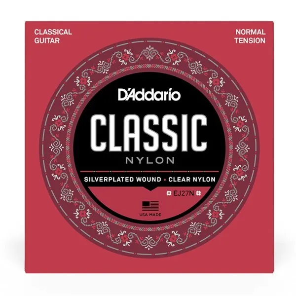 D'ADDARIO EJ27N Classic Nylon Normal ❘ Saiten für Konzertgitarre ❘ .028-.043