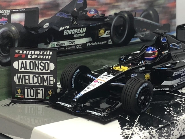 Pitboard F1 Scala 1:43 - Fernando Alonso Renault 2003 Hungary GP (Prima Vittoria) - Fatto A Mano