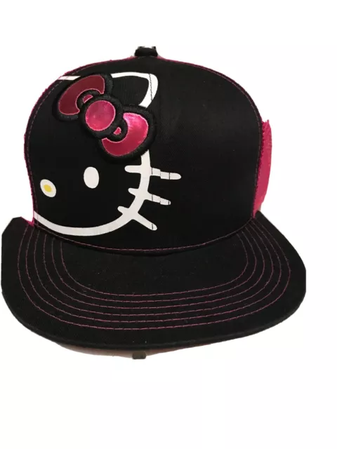 Hello Kitty Girls Adjustable Hat New With Tags Baseball Cap Pink Snapback Mesh