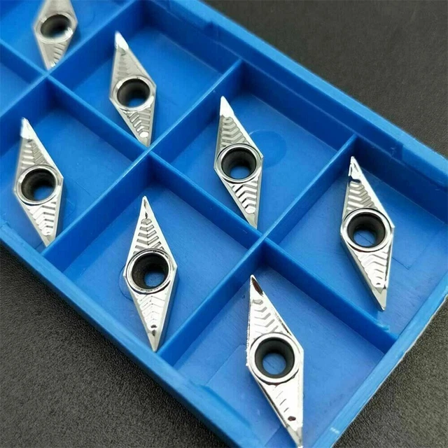 Plaquettes De Tournage TCGT16T302 AK H01 - Lot De 10 - Pour Tour CNC - Usinage Aluminium, Cuivre, Bois - Outil De Tournage Externe