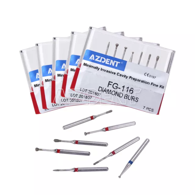 5 X Dental diamond bur FG Minimally Invasive Cavity Preparation Fine Kit FG-116