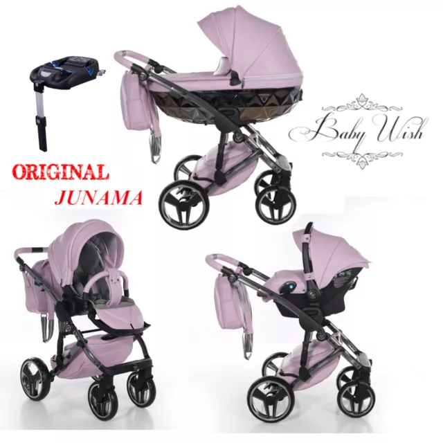 JUNAMA HANDCRAFT  V2 PRAM 2in1 3in1 CARRYCOT + PUSHCHAIR + CAR SEAT + ISOFIX