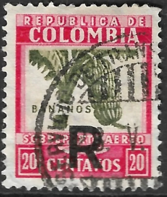 Colombia Scott #CF5 VF Used Air Post Registration Black Overprint 1932