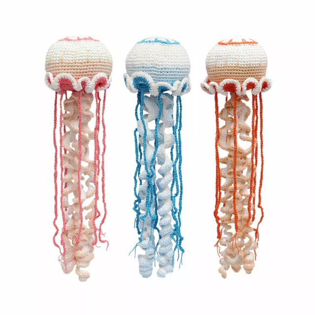 Adorable Jellyfish Handmade Amigurumi Stuffed Toy Knit Crochet Doll VAC