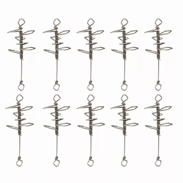 10Pcs Explosion Hook  Jig Swivel Snaps Clips Pins Connector for Carp7308