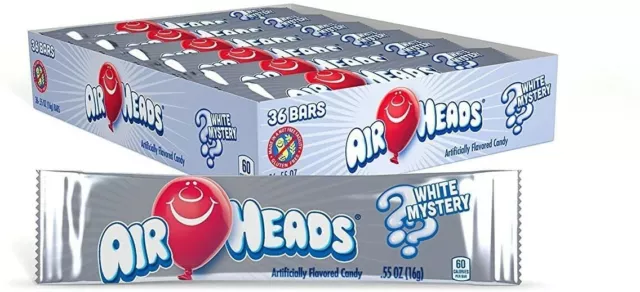 36x Air Heads Blanc Mystère Arôme 16g Moelleux Bonbon Américain Sucreries