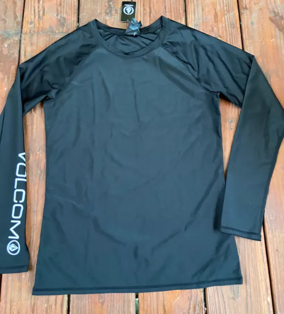 Volcom BLACK Simply Core Long Sleeve Rashguard, US XL NWT