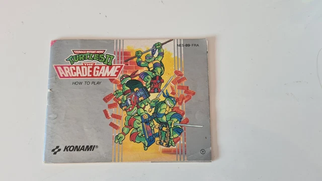 Manuel Notice Teenage Mutant Hero Turtles II 2 Nintendo NES FAH Mode d'emploi