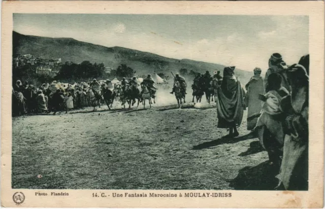 CPA AK Una Fantasia Marocaine a Moulay-Idriss MAROC (1083456)