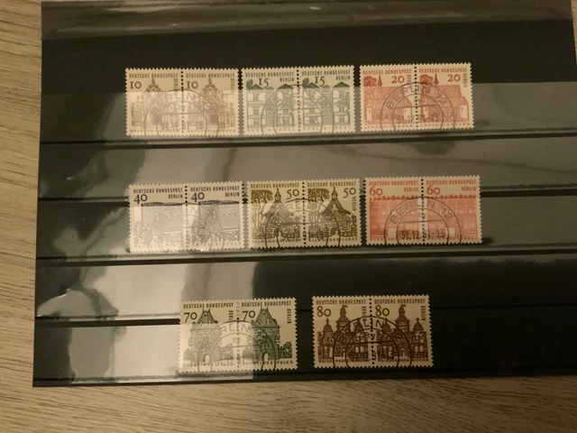 Berlin MiNr. 242-249 waagerechte Paare mit Vollstempeln Berlin!!!
