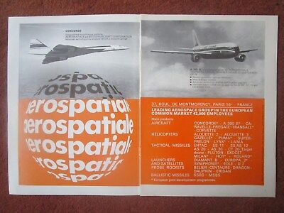 8/1971 PUB AEROSPATIALE AEROSPACE GROUP CONCORDE AIRBUS A300B ORIGINAL AD 