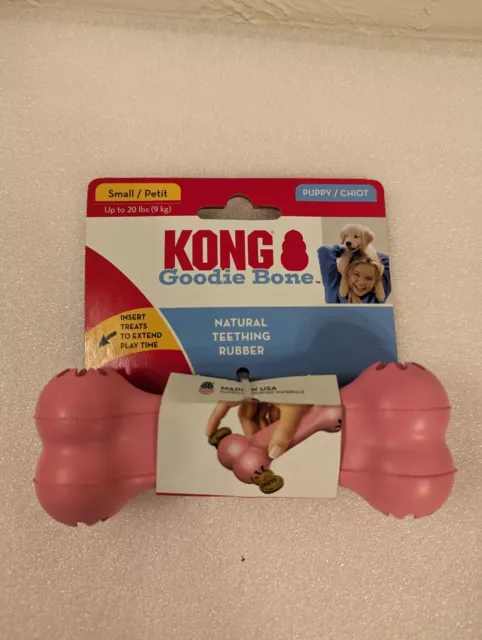 KONG GOODIE Bone Small Puppy Dog Toy Rubber Fetch Chew Treat PICK COLOR