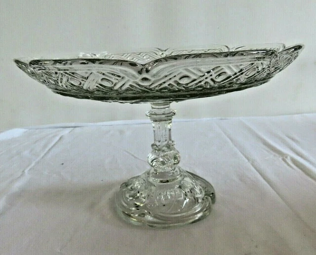 COUPE À FRUITS, centre de table en verre sur pied Diam. 26 cm, 1 léger