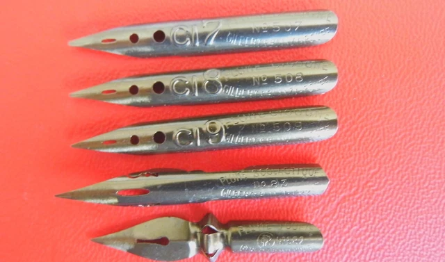 LOT DE 5 PLUMES PEN NIB PENNINI FEDER Gilbert Blanzy Poure EUR 4 00 lot-de-5-plumes-pen-nib-pennini-feder-gilbert-blanzy-poure-eur-4-00