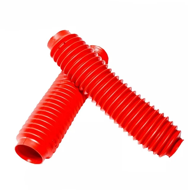 Paire De Soufflets De Fourche Moto Vert - Dimensions 43/59 Mm, Longueur 37 Cm - Neufs Génériques