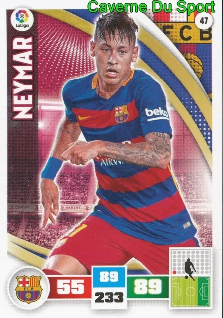 047 Neymar Brazil Fc.barcelona Card Adrenalyn Liga 2016 Panini