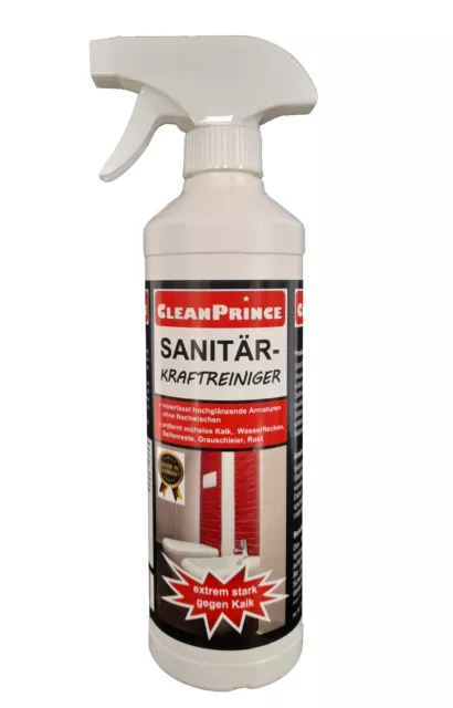 CleanPrince Sanitario-Power 500ML Cal Limpiador de Baño Universal Ducha Inodoro
