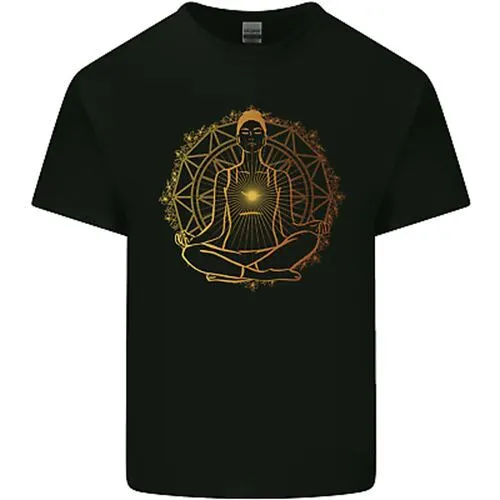 Spirituale Yoga Meditazione Pace Uomo Cotone T-Shirt