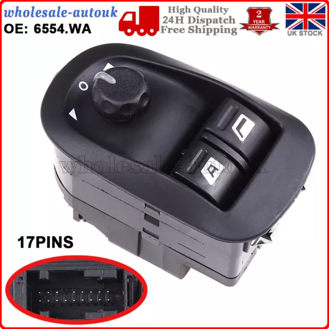 6554.HQ For CITROEN c4 c5 c8 Electric Power Window Mirror Control Switch  Button