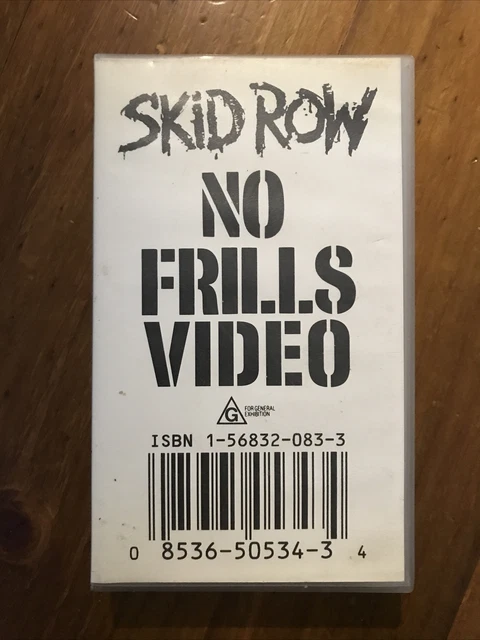 SKID ROW NO FRILLS VIDEO VHS VIDEO 1993 Video Cassette Tape