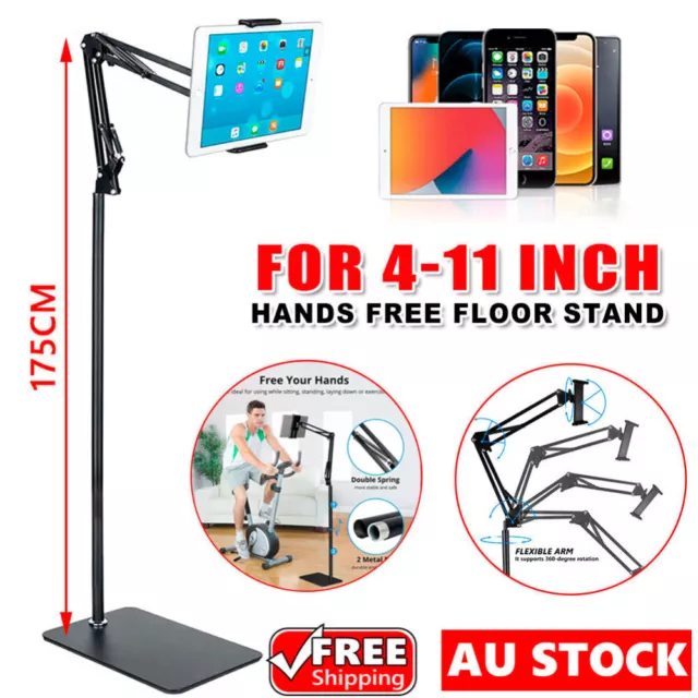 175cm Adjustable Tablet Phone Floor Stand Bed Lazy Mount Holder For iPhone iPad