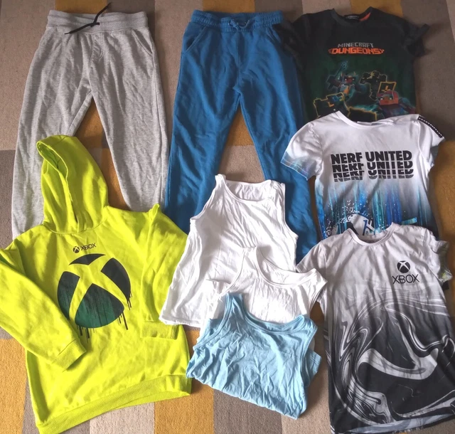 Boys Xbox Hoodie/2 Joggers/3 Vests/3 T-shirts  9-10 Years Excellent Con