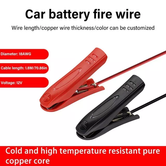 Wire Car Battery Clip Cable Alligator Clips Car Battery Test Lead Clips AU 2