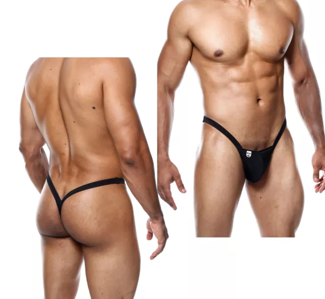 Perizoma intimo uomo sexy mutanda a vita bassa G string tanga nero micro slip