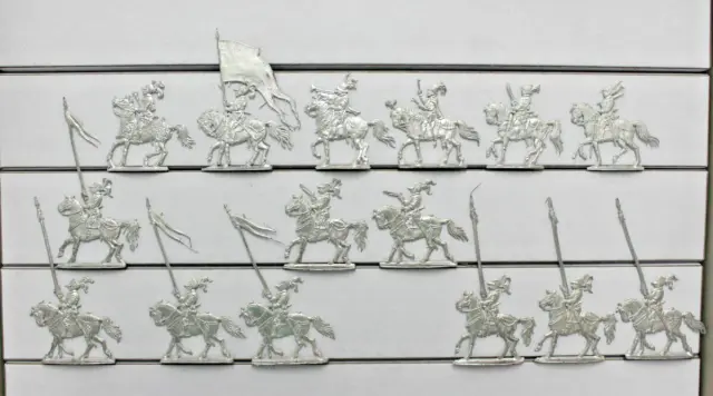 Zinnflachfiguren: Deutsche Landsknechte, Reiter um 1500, 30mm