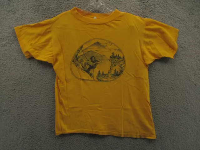 Vintage 1979 Coming Attractions Shirt Vagabond Yellow Mens Size M