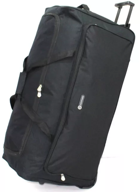 XXL 34" Wheeled Holdall Cargo Bag Sports Travel Luggage Weekend Suitcase Case