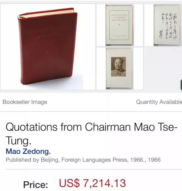 Quotations Little Red Book by Chairman Mao Tse-Tung 1st Edition 1966 Mint (RARE)