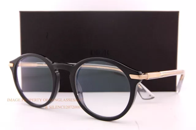 Brand New Christian Dior Eyeglass Frames Essence/5 7C5 Black/Gold/Clear