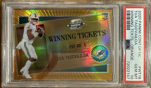 2020 Contenders Optic Winning Ticks Orange Tua Tagovailoa RC 16/50 PSA 10 Pop 6