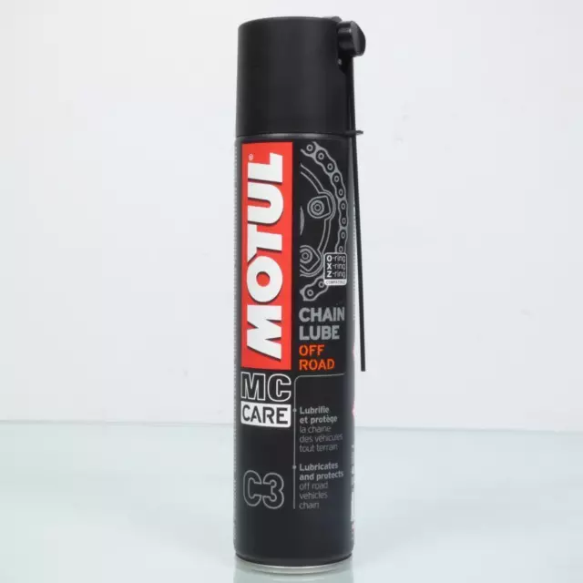 Bombe de graisse chaine tout terrain Motul Chain lube Off Road C3 pour moto