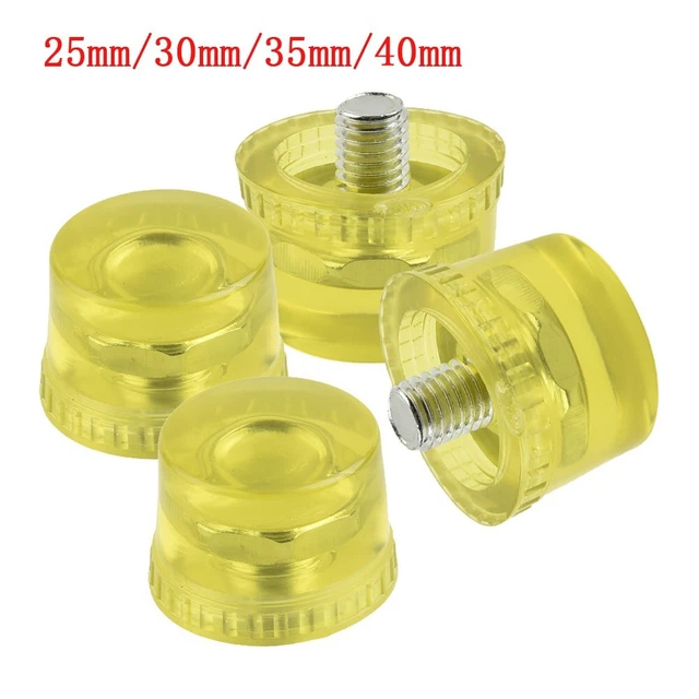 Lot de 4 têtes de marteau en caoutchouc flexible (25 mm 30 mm 35 mm 40 mm)