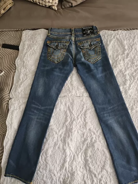 TRUE RELIGION RICKY Relaxed Straight Jeans Men’s 30x32 Medium Wash Flap ...