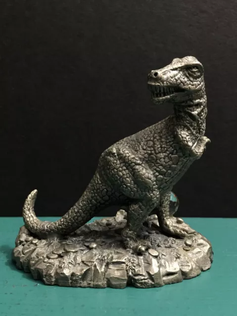 Tudor Mint Tyrannosaurus Rex T-Rex Dinosaur Pewter Diorama Miniature Figurine