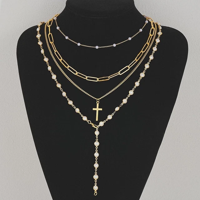 Collier Pendentif Croix Gothique Argenté 63,5 Cm - Acier 316L - Neuf Avec étiquettes