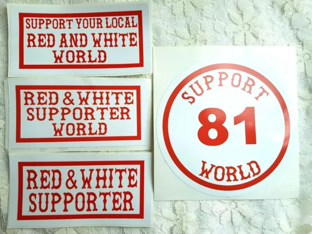 SUPPORT 81 WORLD HELLS ANGELS ENGLAND 4x Stickers Pack BIG RED MACHINE