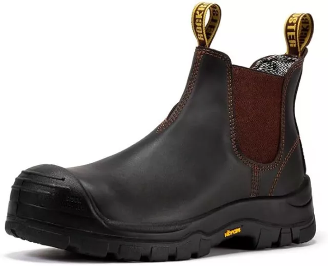 ROCKROOSTER Beaufort CSA Men Work Boots Metal Free Vibram Outsole, Arch Support