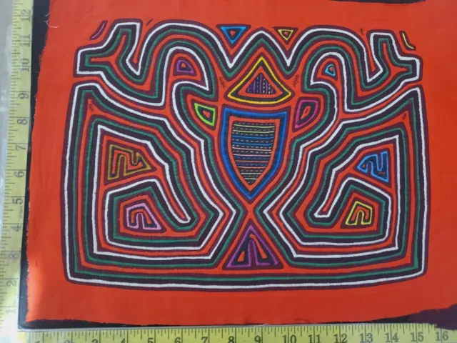 Panama Kuna Mola Folk Art Reverse Applique Embroidery Quilted 1933