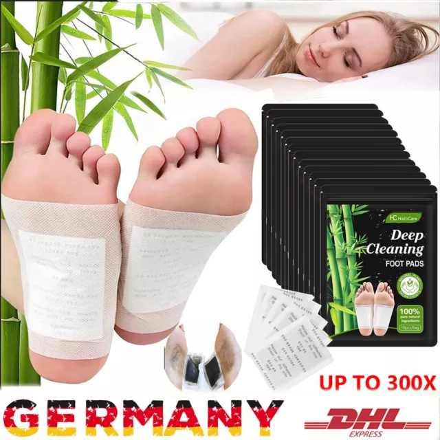 200Stk Entgiftungspflaster Fusspflaster Detox Pflaster Bambus Foot Patch Pads DE