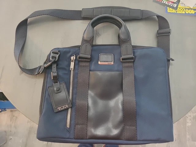 BRAND NEW - TUMI Alpha Bravo 'Aviano' Slim Brief Navy / Black - 0232390GT3
