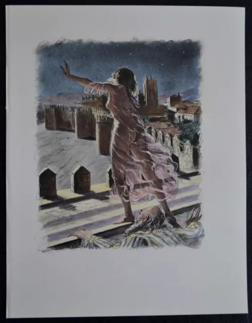 Lithographie Erotique Vers 1950 Femme Nue Erotisme Curiosa Exhibition Somnambule