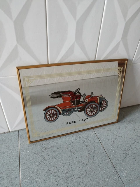 Quadro A Specchio Vintage FORD 1907 38x28 cm.