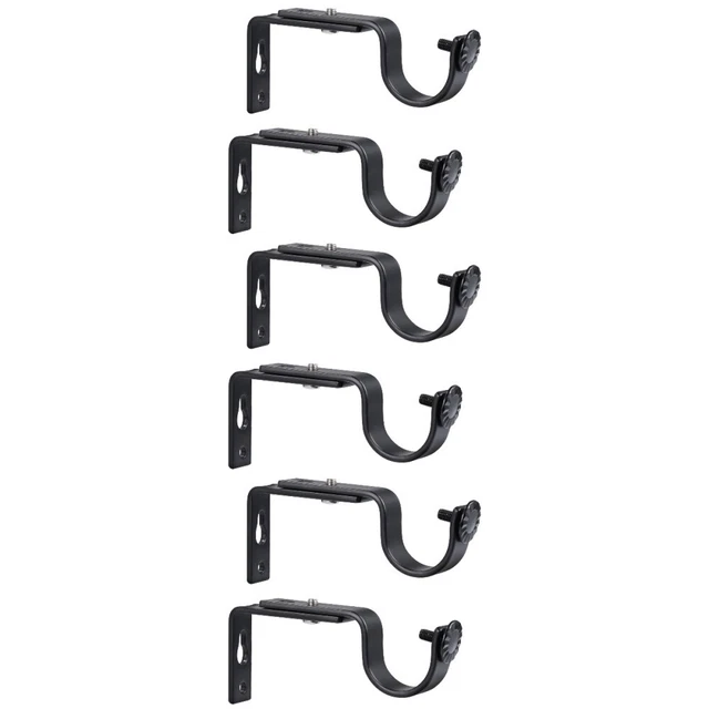 3 Pieces Curtain Holder Wall Hanging Hooks Adjustable Hitch Roman Pole