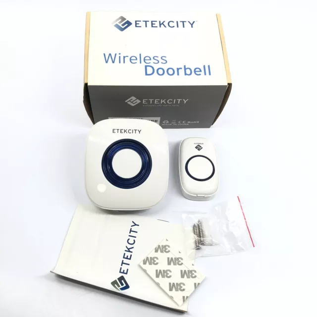 Etekcity Wireless Doorbell - FX-2CW - Battery Powered 1 Transmitter 1 Receiver