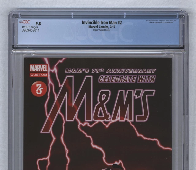 Invincible Iron Man #2 Piper 1:25 Variant Riri Williams Ironheart 2017 CGC 9.8 5
