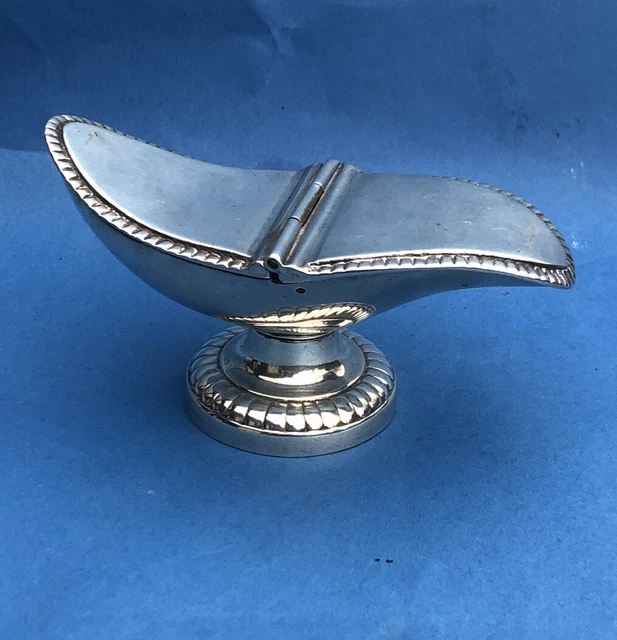 RARITÄT: Altes versilbertes (englisches) Weihrauchschiff , 14x6,5x7 cm, 19. Jh.
